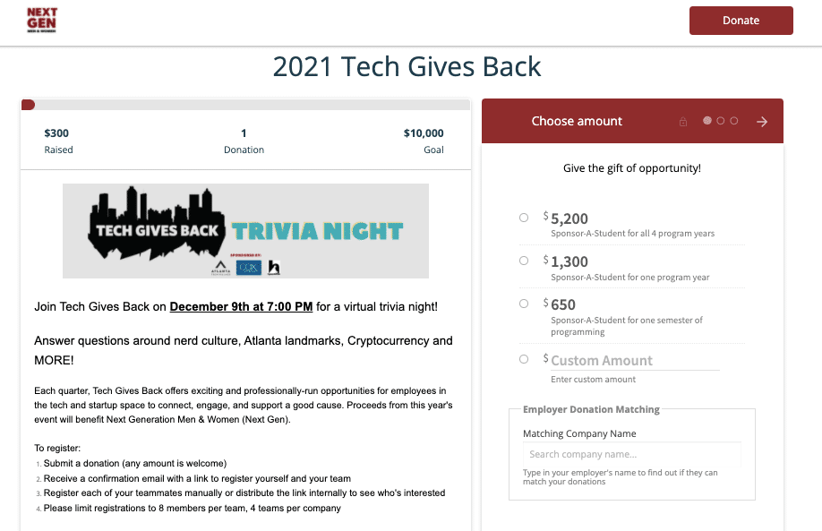 virtual trivia fundraiser